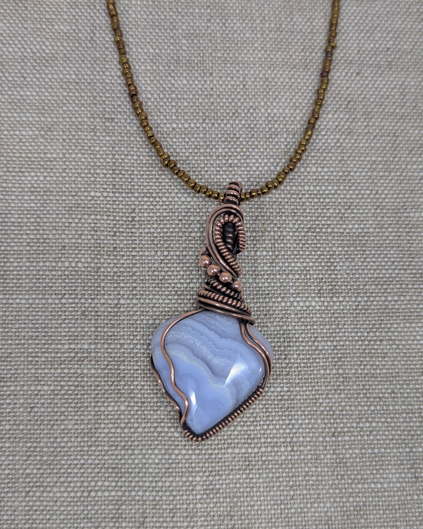 Blue Lace Agate Necklace