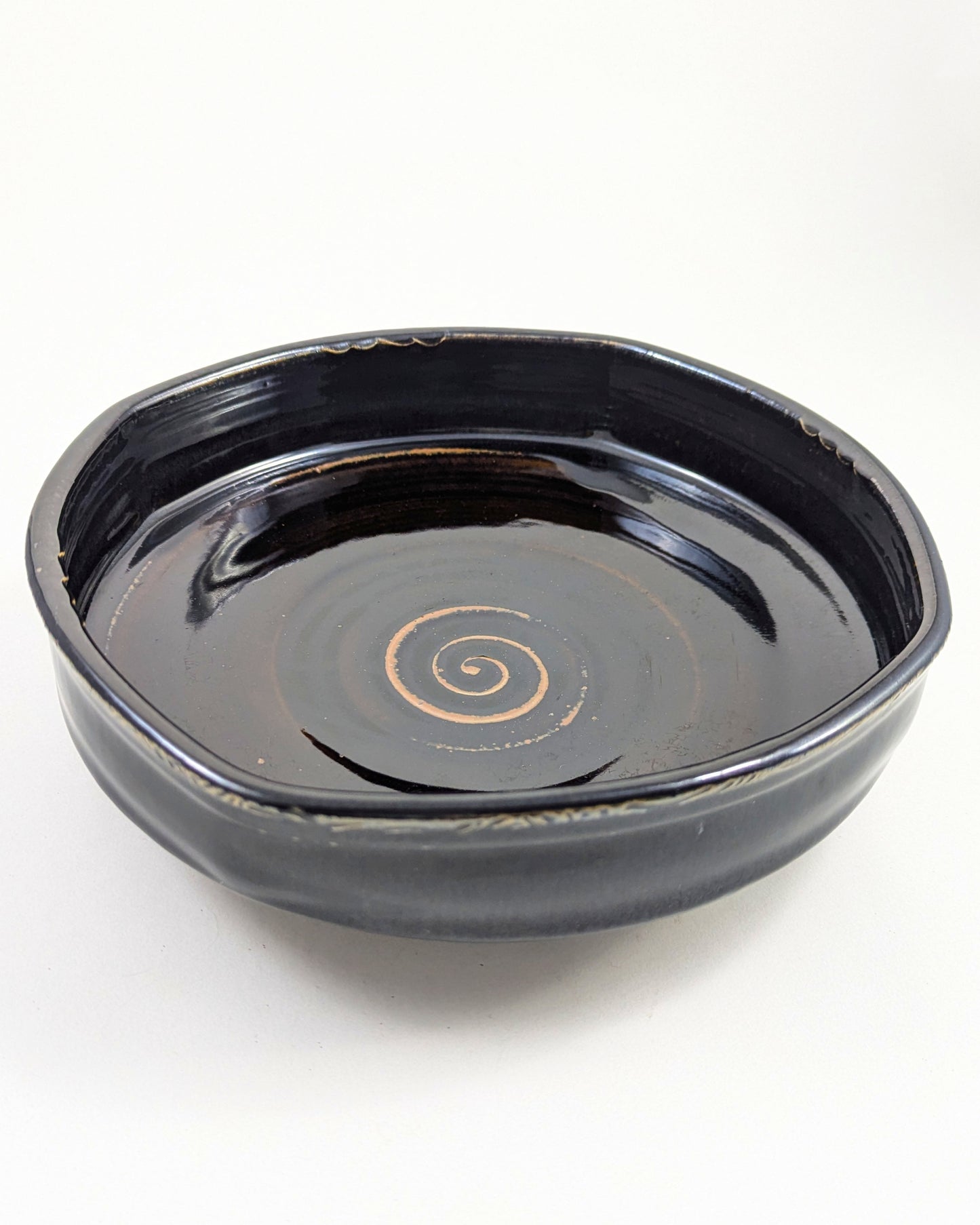 Square Serving Bowl Brown-Black