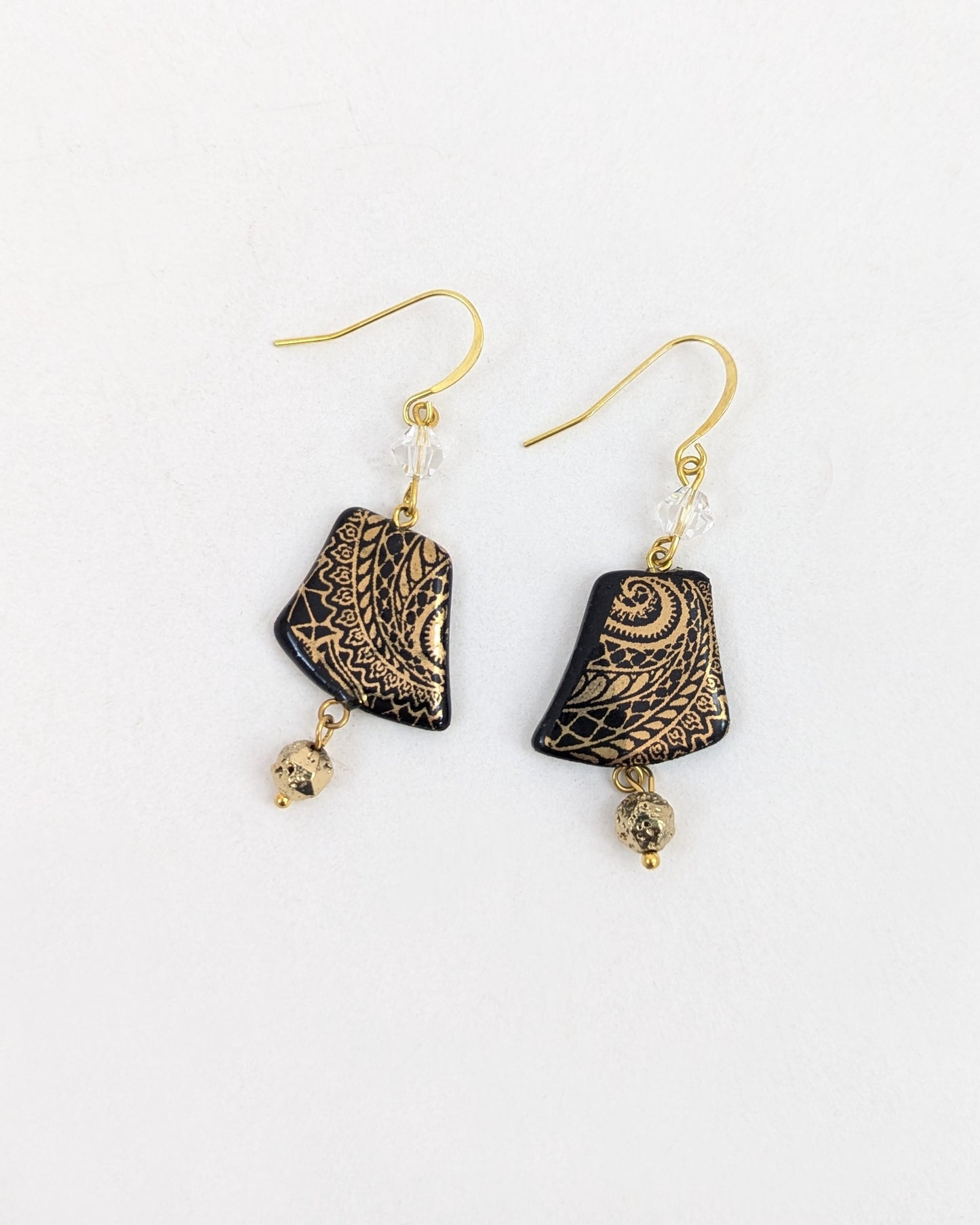 Black and Gold Earrings