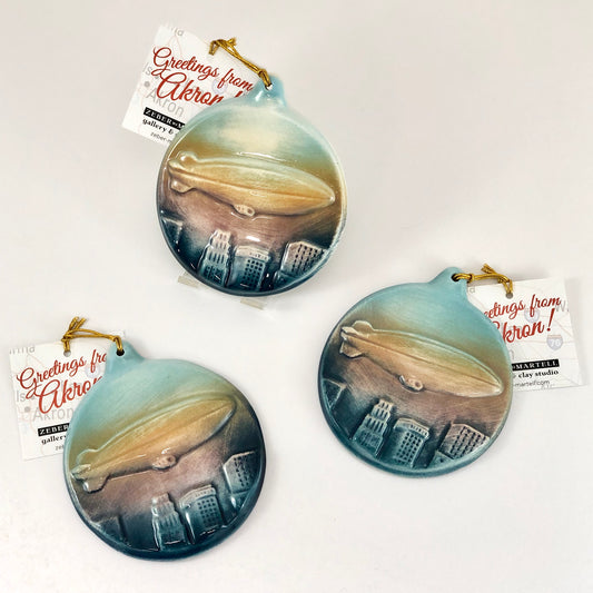 Akron Blimp Ornaments (Set of 3)