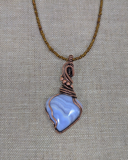 Blue Lace Agate Necklace