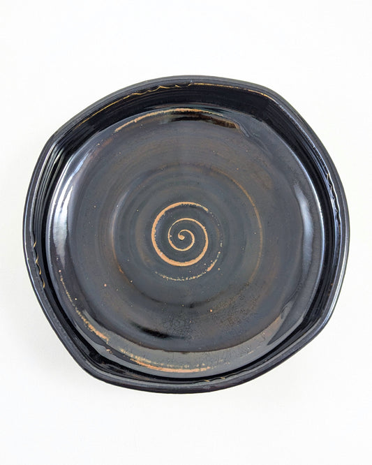 Square Serving Bowl Brown-Black