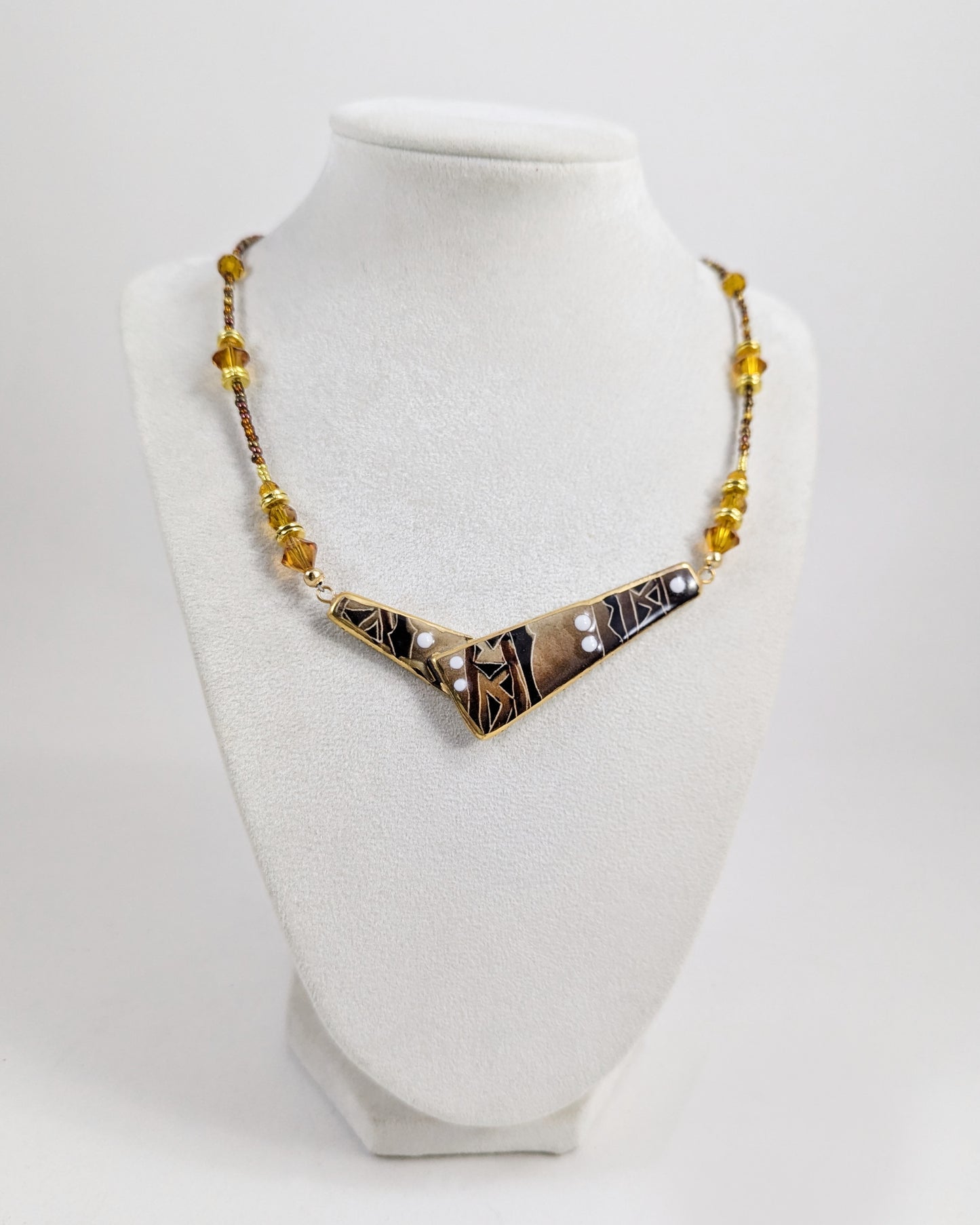 Brown Asymmetrical Necklace