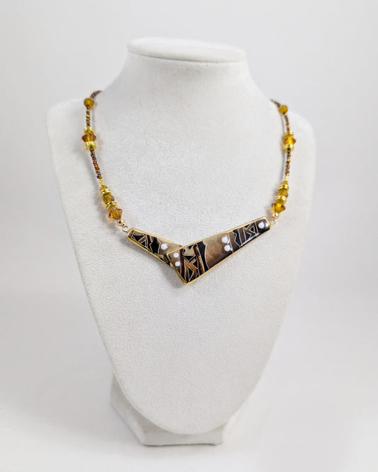 Brown Asymmetrical Necklace
