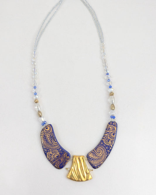 Blue and Gold Necklace