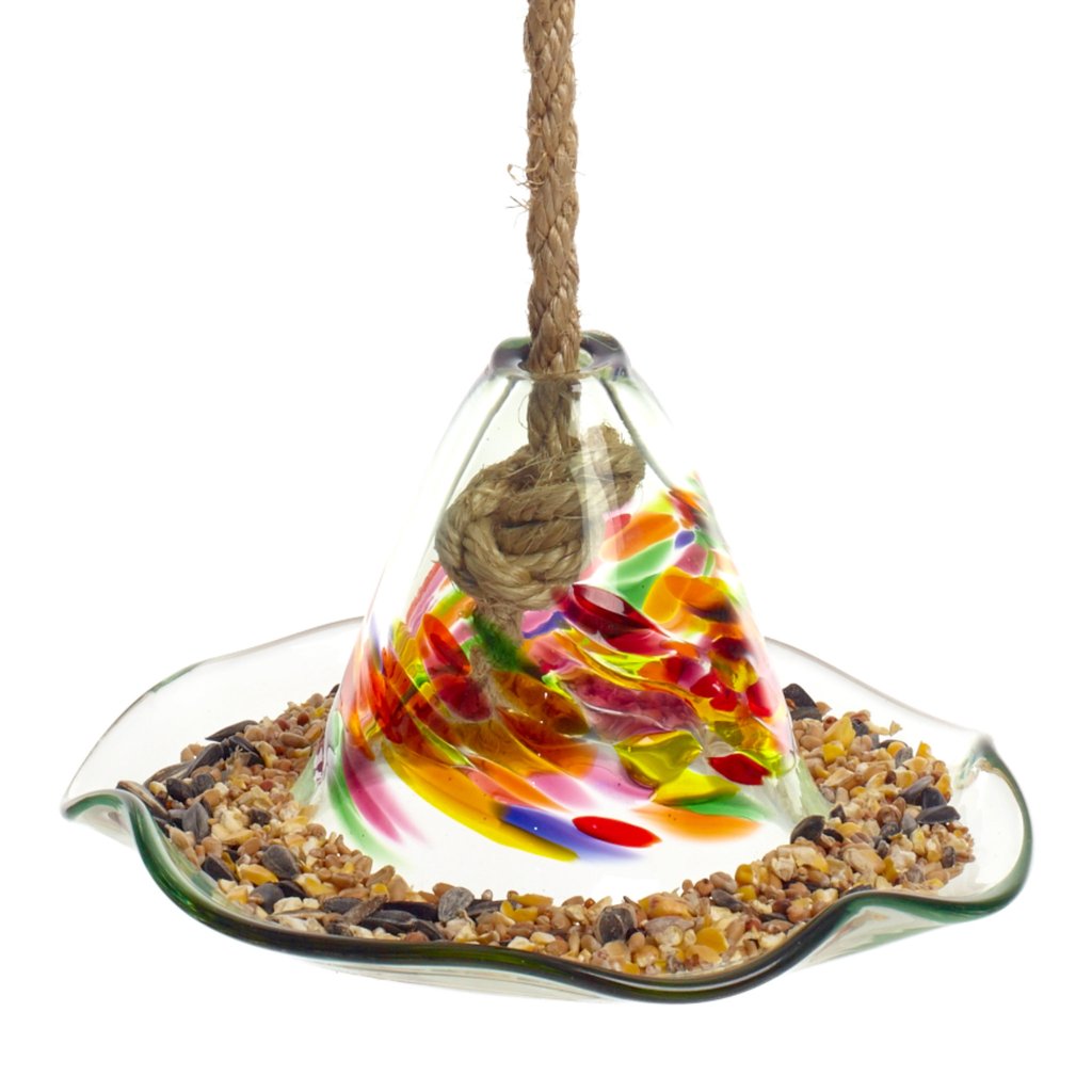 Glass Bird Seed Feeder