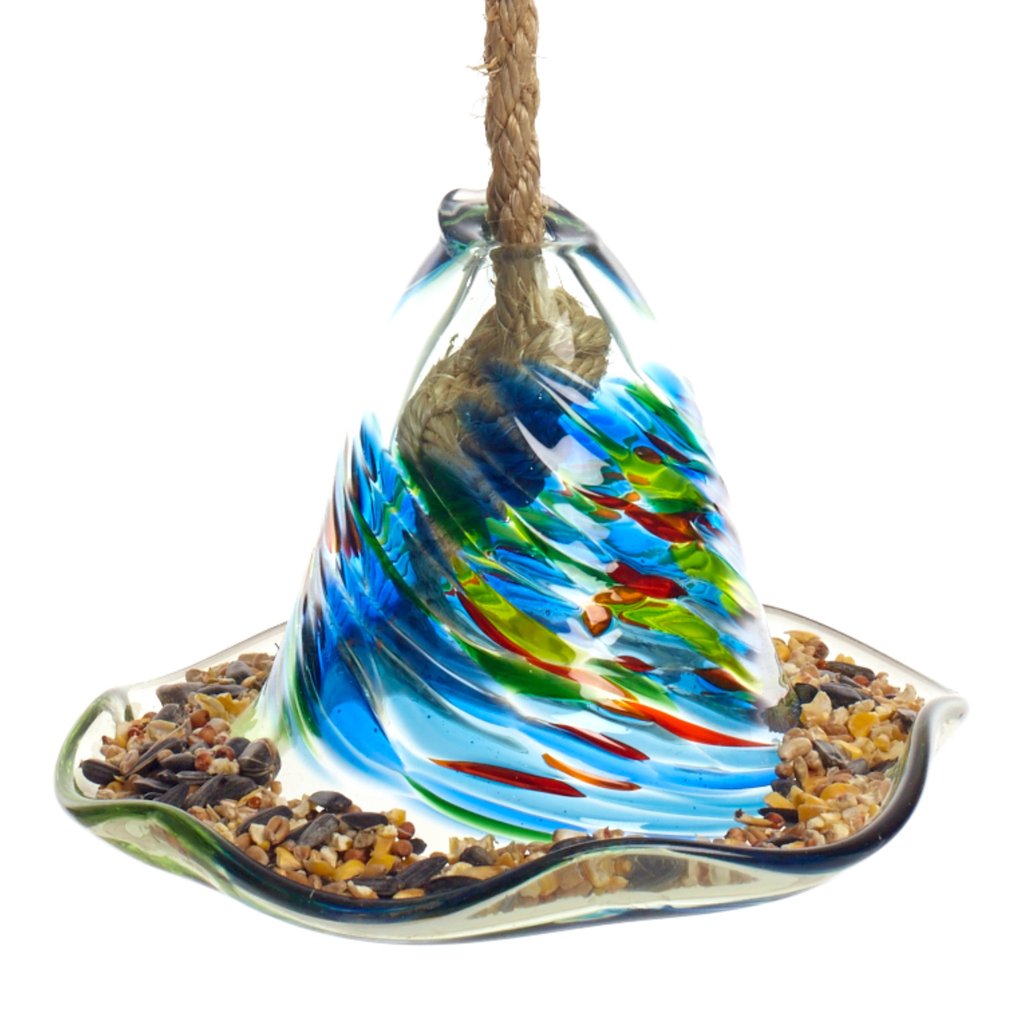 Glass Bird Seed Feeder