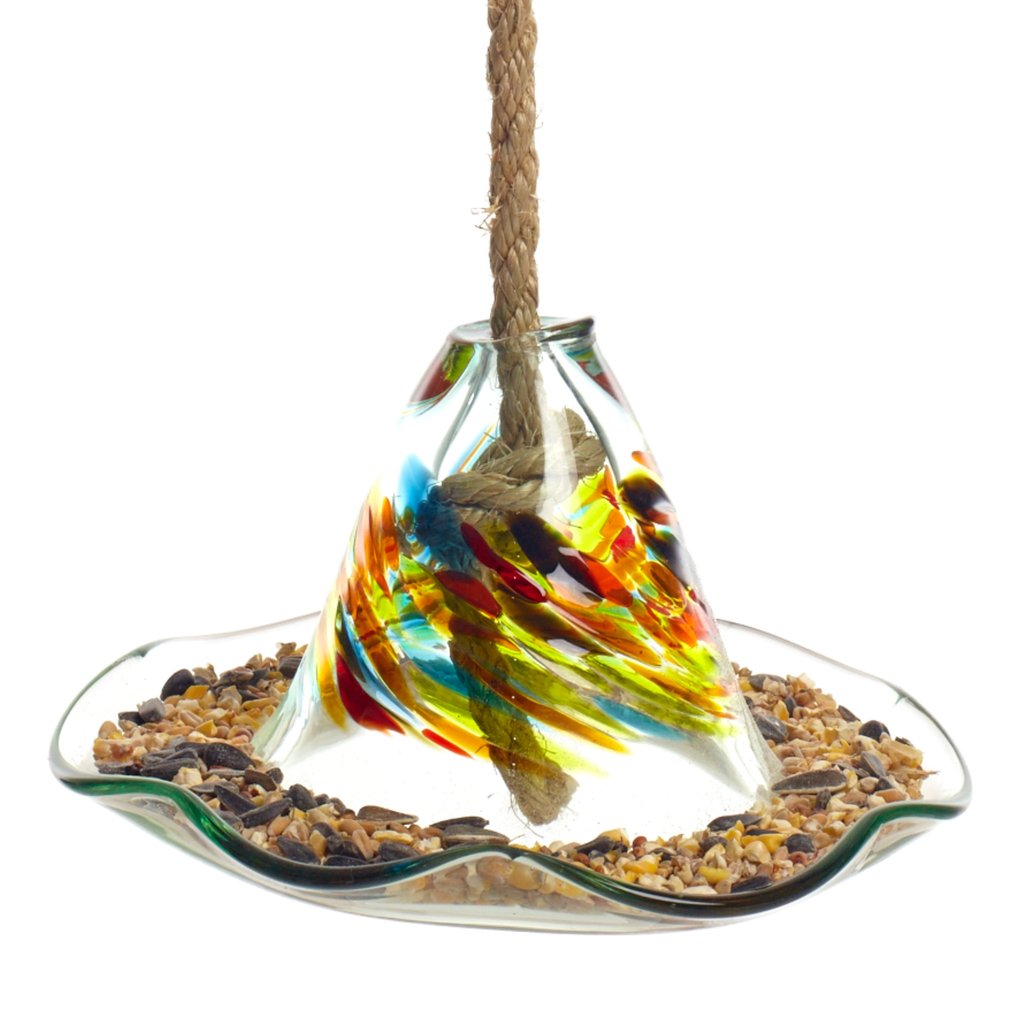 Glass Bird Seed Feeder